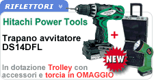 Trapano avvitatore batteria al litio in trolley con accessori DS14DFL Trapano avvitatore reversibile in trolley con accessori DS14DFL