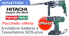 Prexiso X2 Offerta trapano batteria + tassellatore Hitachi