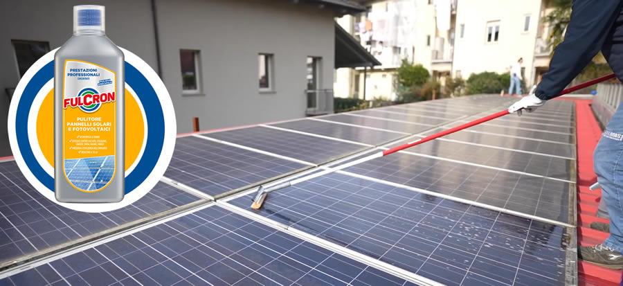 Fulcron pulizia pannelli solari e fotovoltaici