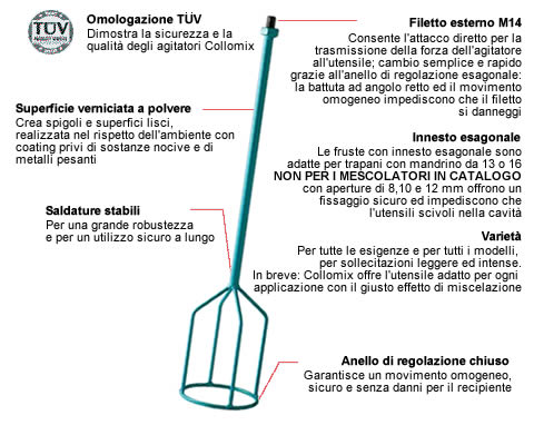 Dettagli frusta Collomix