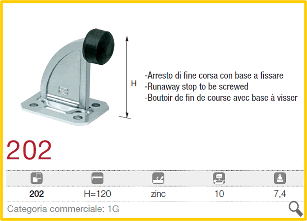 Fine corsa per portone scorrevole