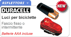 Luce anteriore bianca per bicicletta Luce bianca anteriore per biciclette Duracell
