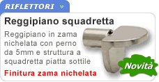 Reggipiano squadretta nichelato