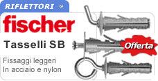 Tassello fissaggi leggeri SB Fischer Tassello SB Fischer
