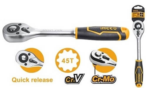 Cricchetto reversibile 45 denti Ingco