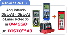 Pacchetto Promo Leica Disto A3 con Disto A6 o Disto A8 o Livello Laser Roteo 35 Pacchetto Promo Leica Disto A3 con Disto A6 o Disto A8 o Livello Laser Roteo 35