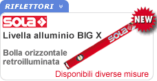 Livello alluminio Big X Sola a 2 bolle Livello alluminio Big X Sola