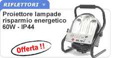 Lampada a risparmio energetico ad alta luminosità Proiettore ad alta luminosità (300W) e risparmio energetico (60W)