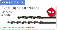 Punte trapano in acciaio Punte trapano per legno in acciaio