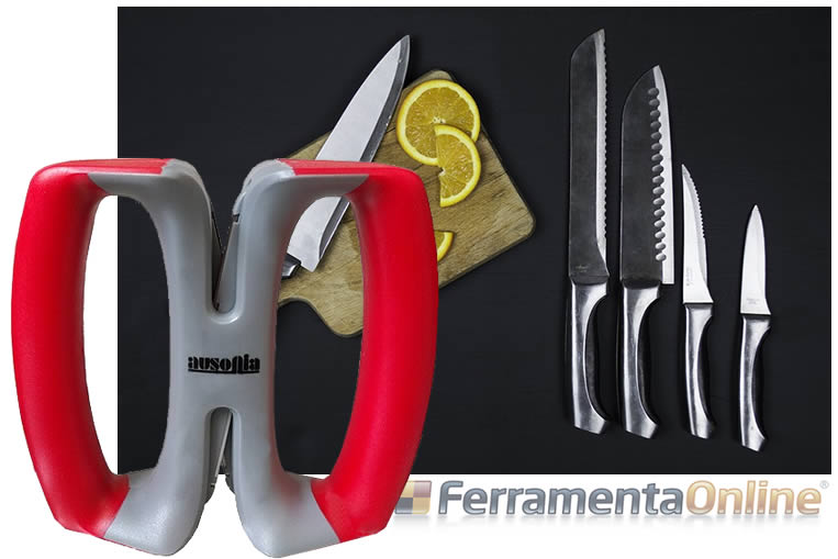 Affila coltelli doppia lamma Affila coltelli Ausonia
