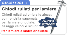 Chiodi rullati ad ombrello con rondella