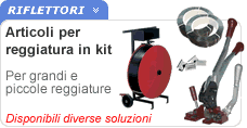 Materiale per imballo con reggette