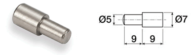 Perno reggiripiano ottone nichelato satinato