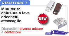 Minuteria metallica Minuteria attaccaglie, cricchetti, chiusure a leva