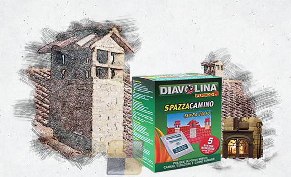 Diavolina fuoco spazzacamino 5 bustine