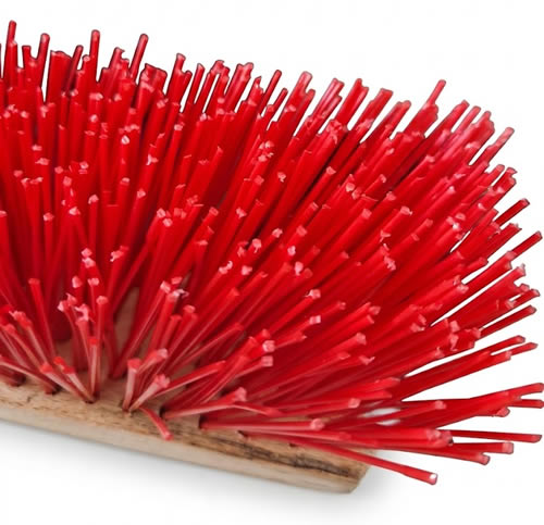 Scopa industriale setole extra rigide rosse